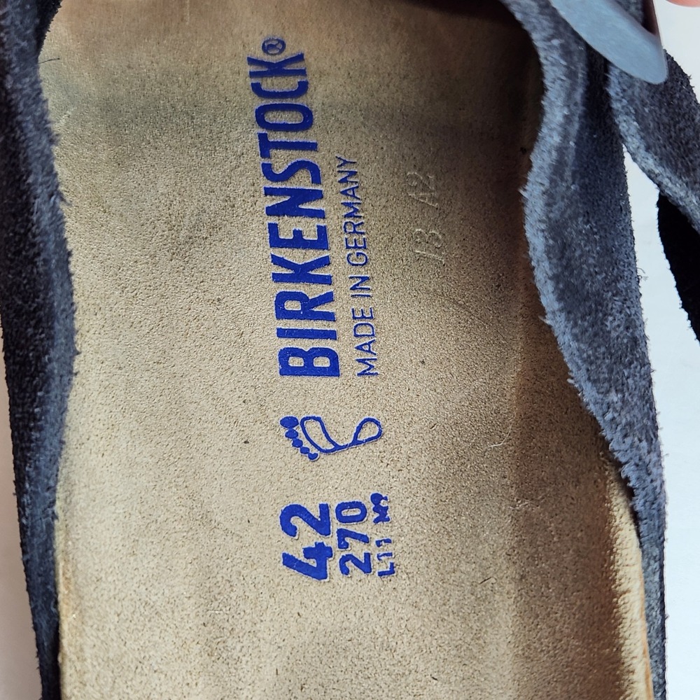 Birkenstock Arizona Soft Footbed Midnight Blue Suede Sandals 42 M9-9.5 W11-11.5 - Picture 8 of 8